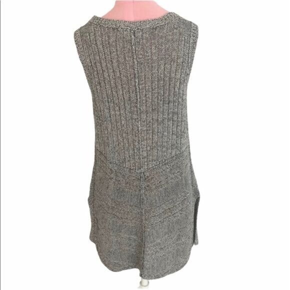 Anthropologie Sparrow Sleeveless Tunic Sweater, Grey Marled Size Medium EUC - Picture 5 of 8